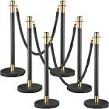 Black and Gold stanchions with black velvet ropes