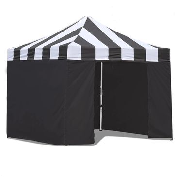 10ft pop-up enclosure with black/white roof