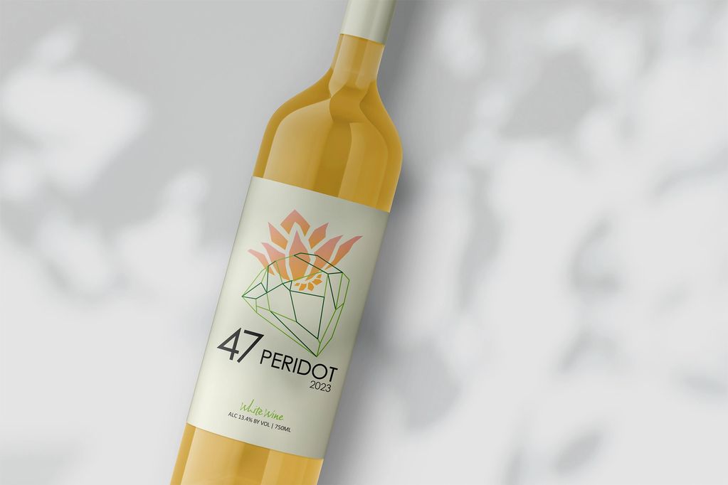 wine label on bottle