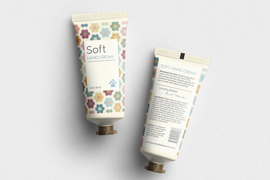 Lotion tube design, quilt background pattern