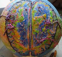 Constructing the planets mind around the continents at the top of the globe