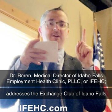 Dr. Boren addresses Idaho Fall's Exchange Club
