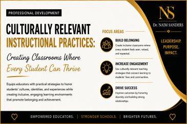 Infographic on culturally relevant instructional practices for student success.