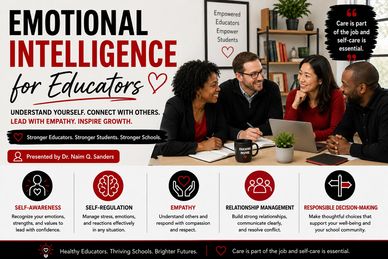 Educators discussing emotional intelligence concepts in a collaborative setting.