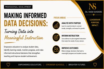Professional development on data-driven decisions for educators.