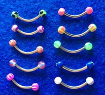 curved barbell fun plastic ball