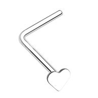 Heart nose hook piercing