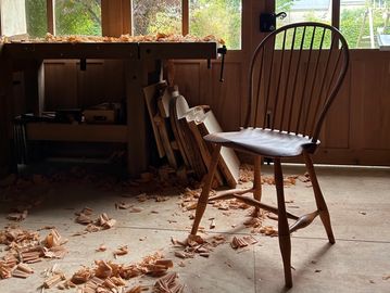 Chaise artisanale Balloon Back de Dave Sawyer - Intensive chairmaking course.