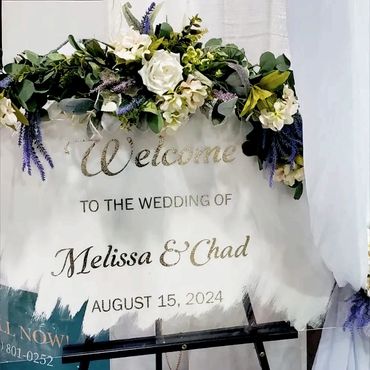 Custom Acrylic Wedding Welcome Sign.