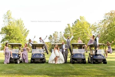 eastern ontario golf cart golf course country club wedding photo shoot by Vertigo Productions