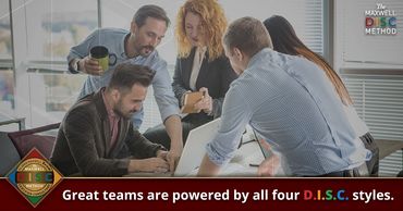 Business people receiving DISC training