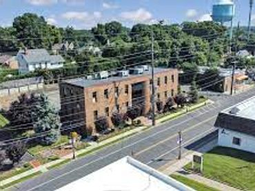 view of building taken by a drone