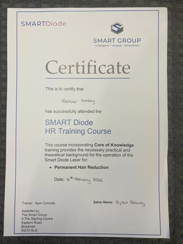 Smart Diode Laser certificate