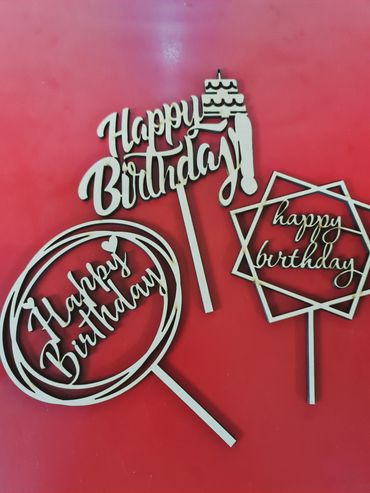 Banderillas para pastel o cake toppers de diversos diseños