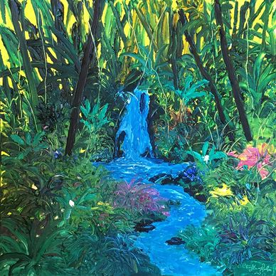 Paradise (Bluer Than Klein)
48"x48" 
Oil on canvas
$8,000 plus shipping