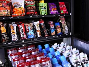 large selection of snack and beverage choices