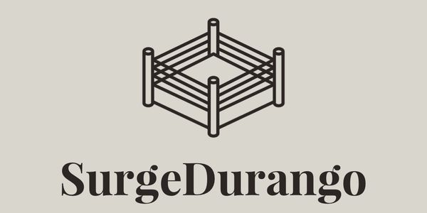 Logo of a boxing ring with the text SurgeDurango.