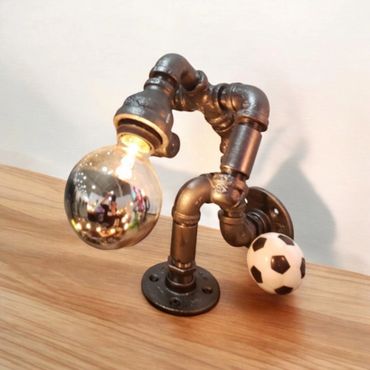 Industrial Pipe Desk Lamp Soccer