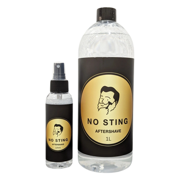 No Sting Antiseptic Aftershave bottles.
