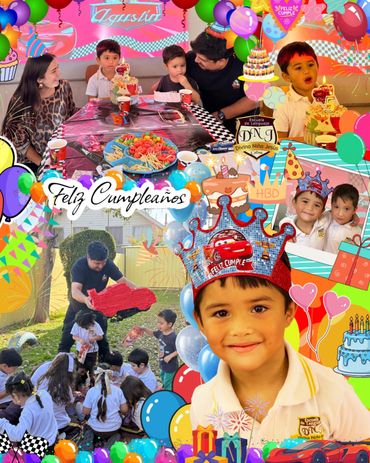 Fiesta en la escuela, celebración de cumpleaños