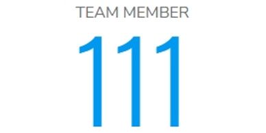Number 111 labeled as team member.