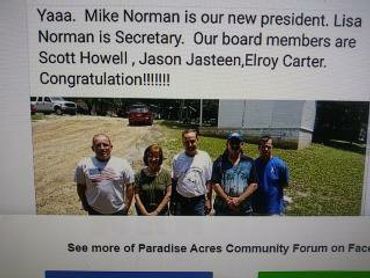 Paradise Acres Home Owners Association
Officers