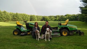 Mike Norman and wife Lisa with thier dogs Chester and Jake