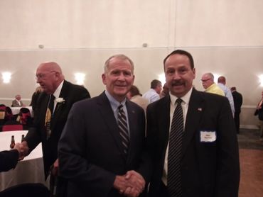 Mike Norman And Colonel Oliver North at the 100 club Book Signing