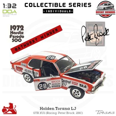 DDA Collectible Series 1:32 Scale Replica Holden Torana LJ GTR XU1 1972 Bathurst Winner: P. Brock.