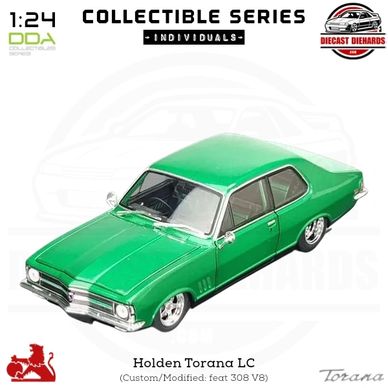 DDA Collectible Series 1:24 Scale Replica Holden Torana LC modified featuring detailed 308 V8 motor.