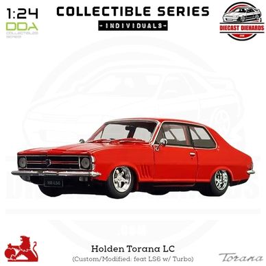 DDA Collectible Series 1:24 Scale Replica Holden Torana LC modified featuring detailed LS6 w/ turbo.