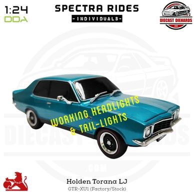 DDA Spectra Rides 1:24 Scale Replica Holden LJ Torana GTR XU1. Working LED Lights.