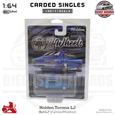 Oz Wheels F.S.D. Series 1:64 Scale Replica 'Evil LJ' modified Holden Torana featuring blown V8.