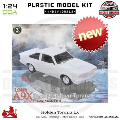 DDA Plastic Model Kit 1:24 Scale Replica Holden Torana LX SS A9X Peter Brock 05 (assembly required).