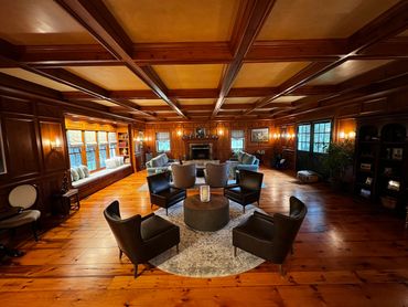 wall sconces in reading room