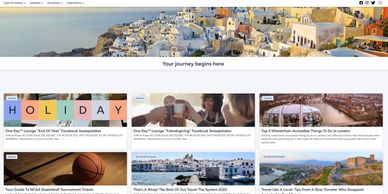 Expedia screen shot of different destinations.