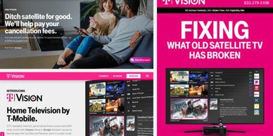 Montage of T-Vision marketing assets to represent the work I did.