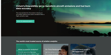 Screenshot of cirium.com