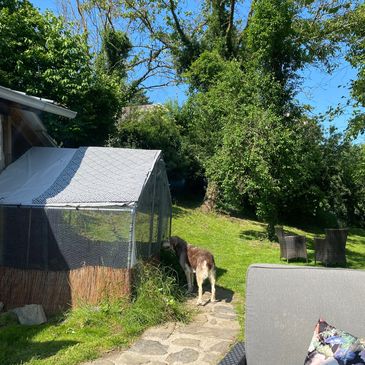 Außenstall im Garten von Happys Traumhaus