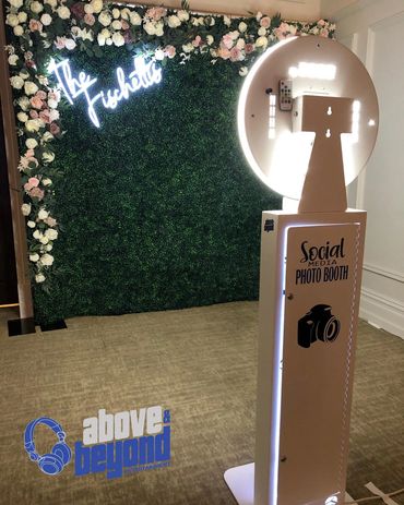 Photo booth flower wall rental