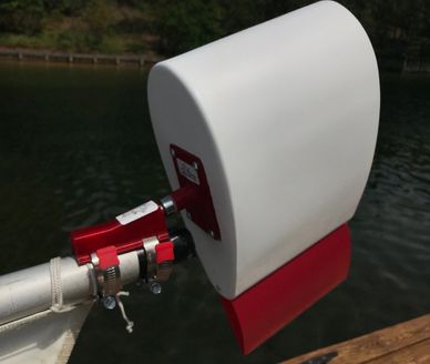 AeroSouth's Dinghy Bob can be installed to the top of a spar or mast quickly with a screw driver.