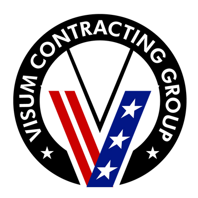 This is the logo for Visum Contracting Group.