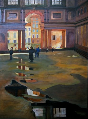 Uffizi After the Rain
92 X127
Oil on canvas