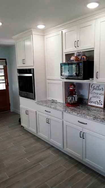 Built in oven, microwave shelf