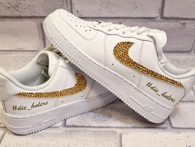Nike Wedding Shoes with Gold crystals 