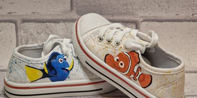 Finding Nemo painted shoes 