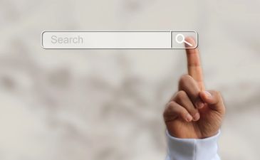 A website search bar on the internet (online).