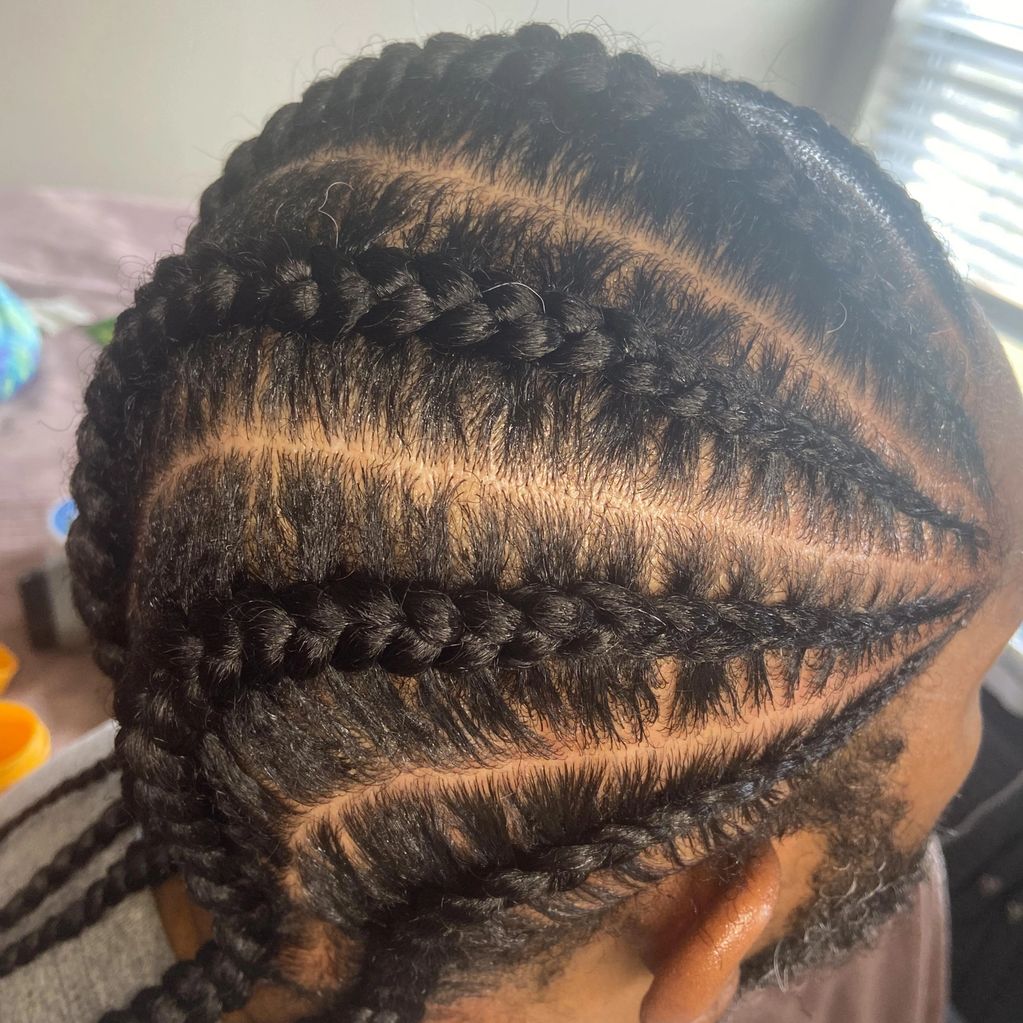Men's cornrow style