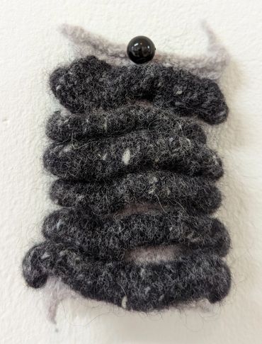 Felted ripple stitch sample