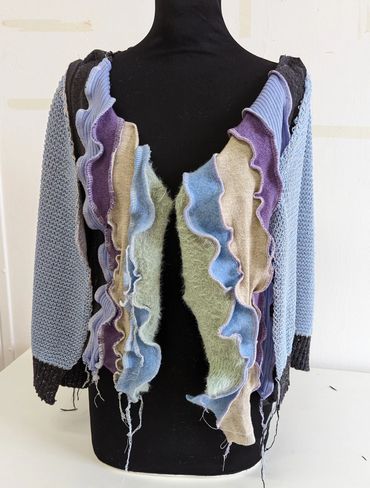 Glacier cardigan construction front